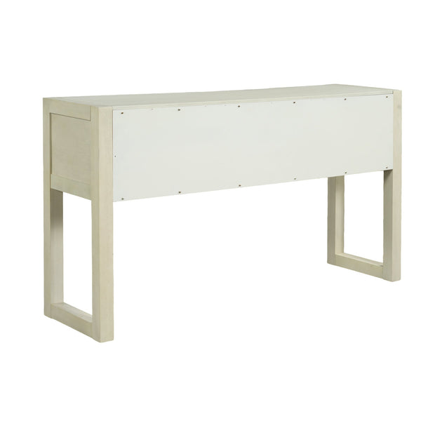 Geometric Carved Console Table with 3 Soft-Close Drawers - view 17