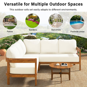 U_Style Acacia Solid Wood Patio Furniture Set - view 18