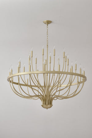 36-Light Gold Industrial Iron Candle Chandelier - view 20