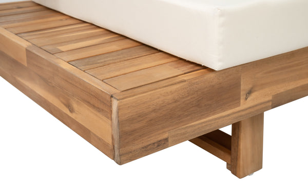 Outdoor 4pc Acacia Wood Sectional Patio Sofa Set - view 12