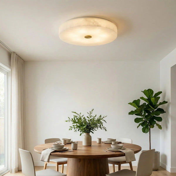 Disc Shaped Sophie Alabaster Ceiling Lamp