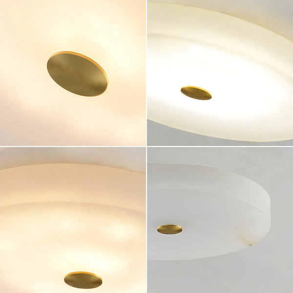 Disc Shaped Sophie Alabaster Ceiling Lamp
