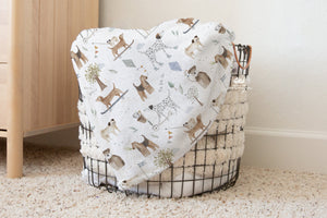 Baby Animals Alphabet - Vintage Baby Blanket