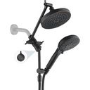 Dual Shower Head with Adjustable Extension Arm, 3-Way Diverter and Hose