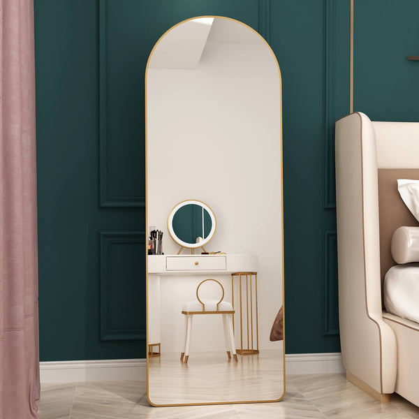 The 4th Generation Floor Mounted Full Length Mirror with Gold Frame - view 15