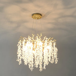 6-Light Chandelier Crystal Ceiling Lamp in Gold - view 13