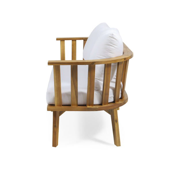 4-Pieces Acacia Wood Patio Furniture Set with Cushions - view 12