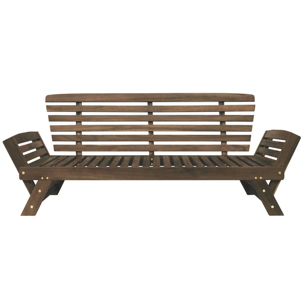 TOPMAX Outdoor Adjustable Patio Wooden Daybed Sofa Chaise Lounge - view 18
