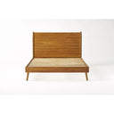 Okioki Mid-Century Wood Bed - side view