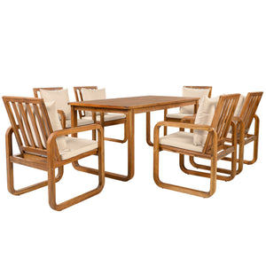 7 Pieces Patio Dining Set Outdoor Dining Table and Chairs - view 11