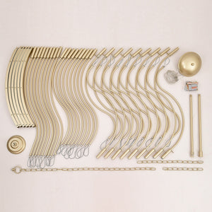 36-Light Gold Industrial Iron Candle Chandelier - product view