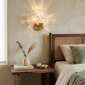 Faceted Crystal Masonry Wall Sconce