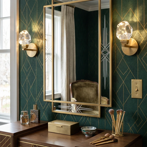 Faceted Crystal Masonry Wall Sconce