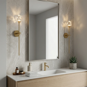 Faceted Crystal Masonry Wall Sconce