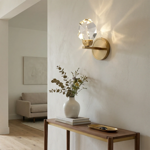 Faceted Crystal Masonry Wall Sconce