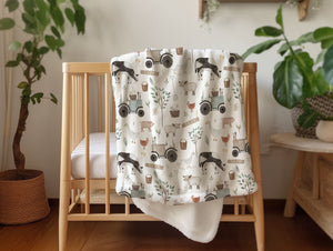 Baby Animals Alphabet - Vintage Baby Blanket