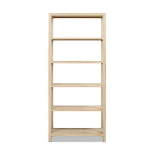Ellis 71' Reclaimed Wood 5-Shelf Open Frame Bookcase - side view