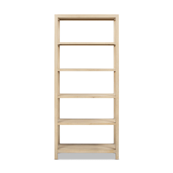 Ellis 71' Reclaimed Wood 5-Shelf Open Frame Bookcase - side view