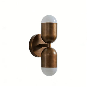 Fixed Down Brass Capsule Wall Sconce