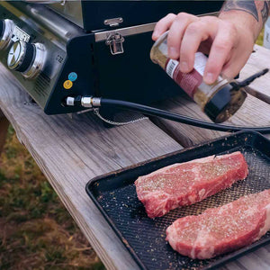 G22 | Stainless Tabletop Propane Gas Grill - detail view