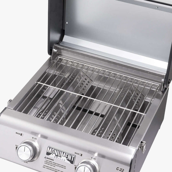 G22 | Stainless Tabletop Propane Gas Grill - dimensions