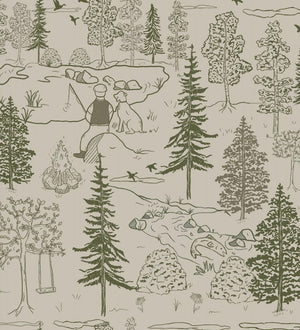 Milton Wallpaper by Painted Hawk Design