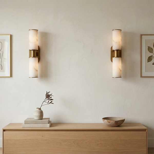 Harlyn Alabaster 2-Light Wall Sconce