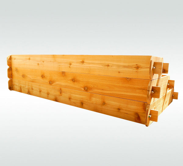 Timberlane Gardens Raised Garden Bed Kit Large 3 Tiered (1x6 2x6 3x6) Select Cedar Elevated Planter - detail view