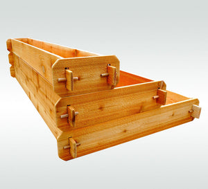Timberlane Gardens Raised Garden Bed Kit Large 3 Tiered (1x6 2x6 3x6) Select Cedar Elevated Planter - side view