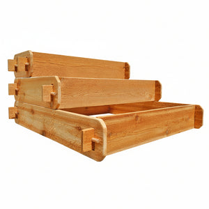 Timberlane Gardens Raised Garden Bed Kit 3 Tiered Pyramid (1x3 2x3 3x3) Select Cedar Elevated Planter