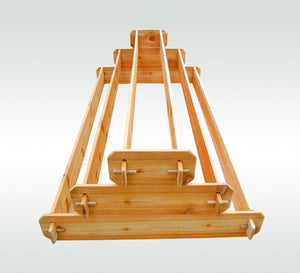 Timberlane Gardens Raised Garden Bed Kit Large 3 Tiered (1x6 2x6 3x6) Select Cedar Elevated Planter - lifestyle photo