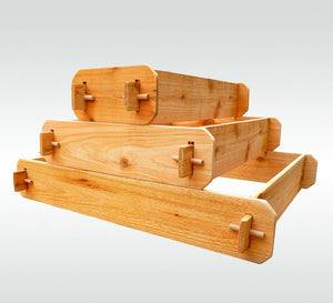 Timberlane Gardens Raised Garden Bed Kit 3 Tiered (1x3 2x3 3x3) Select Cedar Elevated Planter - side view