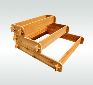 Timberlane Gardens Raised Garden Bed Kit 3 Tiered (1x3 2x3 3x3) Select Cedar Elevated Planter - front view