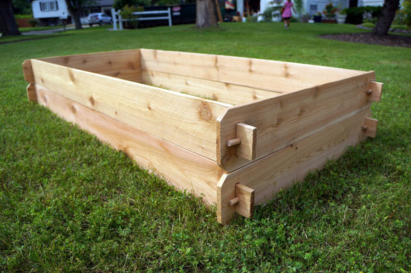 Timberlane Gardens Raised Garden Bed Kit Set (Two 3x6) Select Cedar - side view