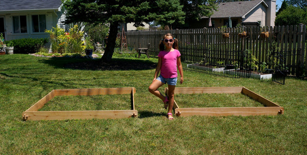 Timberlane Gardens Raised Garden Bed Kit Set Large (Two 6x6) Select Cedar - side view
