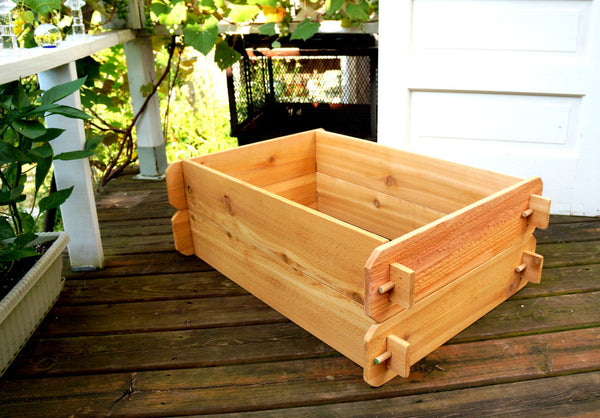 Timberlane Gardens Raised Garden Bed Kit Double Deep (Two 2x3) Select Cedar - side view