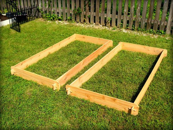 Timberlane Gardens Raised Garden Bed Kit Set (Two 3x6) Select Cedar - front view