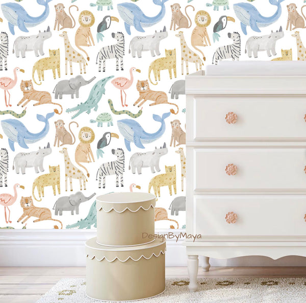 Arctic Animals Wallpaper - Nursery Wall Decor Wallpapers