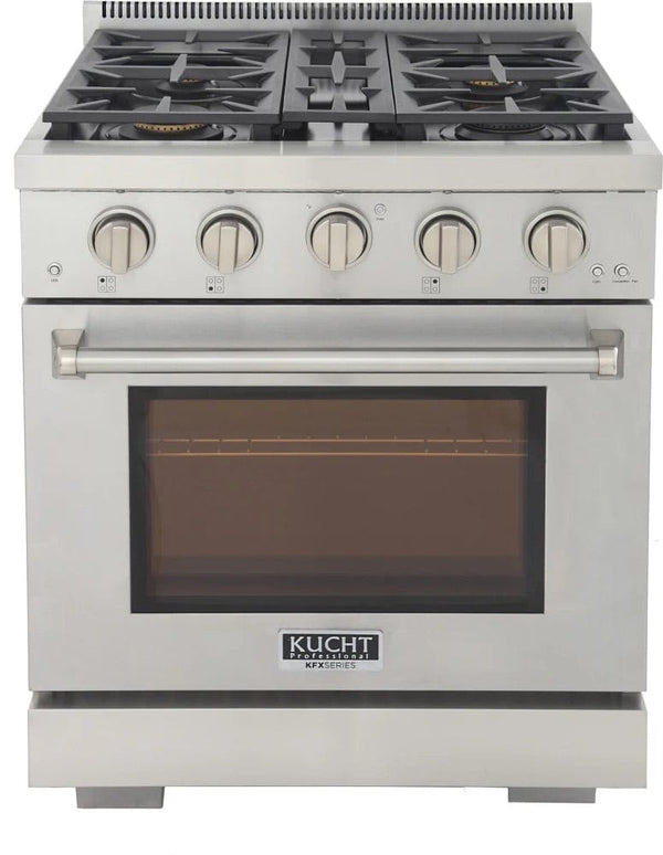 Kucht 30' Freestanding Professional Gas Range KFX3000X-S - detail view