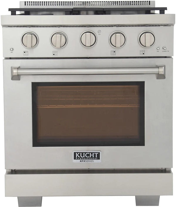 Kucht 30' Freestanding Professional Gas Range KFX3000X-S - side view