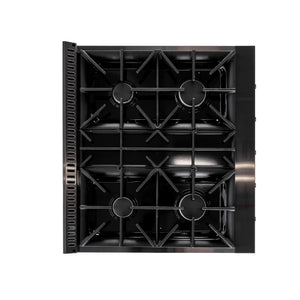 Kucht Gemstone Professional 30 in. 4.2 cu. ft. Natural Gas Range with Sealed Burners and Convection Oven in Titanium Stainless Steel KEG303 - product view