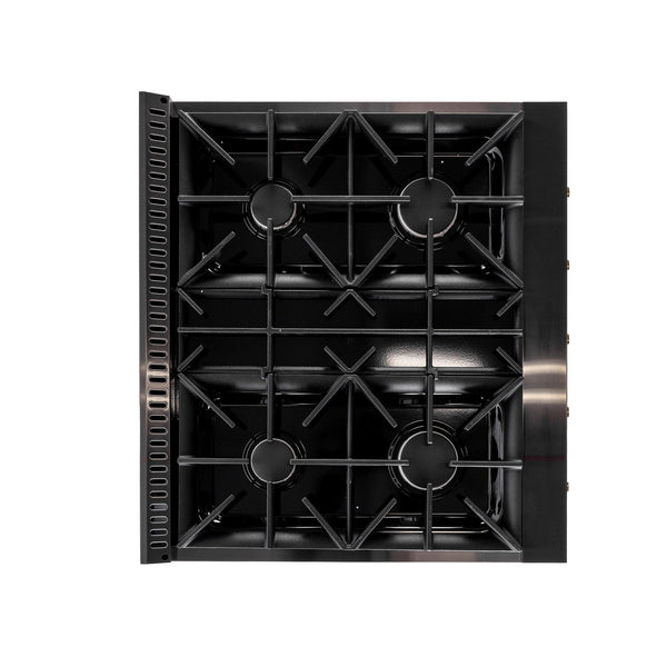 Kucht Gemstone Professional 30 in. 4.2 cu. ft. Natural Gas Range with Sealed Burners and Convection Oven in Titanium Stainless Steel KEG303 - product view