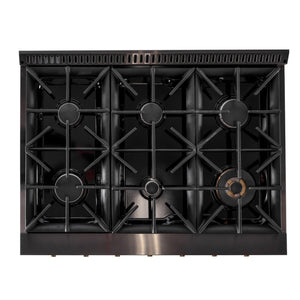 Kucht Gemstone Professional 36 in. 5.2 cu. ft. Natural Gas Range with Sealed Burners and Convection Oven in Titanium Stainless Steel KEG363 - view 11