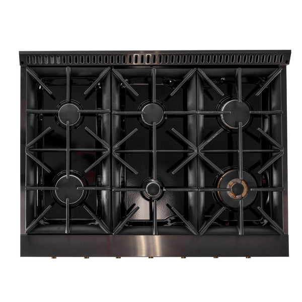 Kucht Gemstone Professional 36 in. 5.2 cu. ft. Natural Gas Range with Sealed Burners and Convection Oven in Titanium Stainless Steel KEG363 - view 11