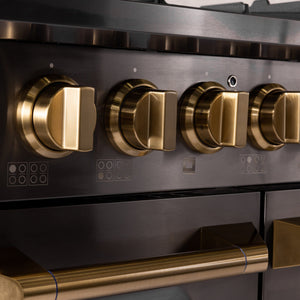 Kucht Gemstone Professional 48 in. 6.7 cu. ft. Natural Gas Range with Sealed Burners, Griddle/Grill and Two Ovens - One Convection - in Titanium Stainless Steel KEG483 - view 13