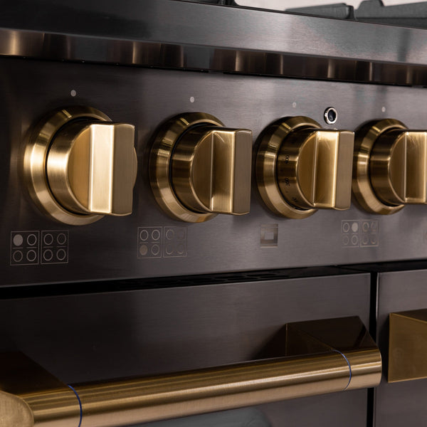 Kucht Gemstone Professional 48 in. 6.7 cu. ft. Natural Gas Range with Sealed Burners, Griddle/Grill and Two Ovens - One Convection - in Titanium Stainless Steel KEG483 - view 13