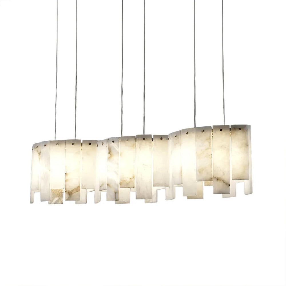 Linear Alabaster Panel Pendant Lamp