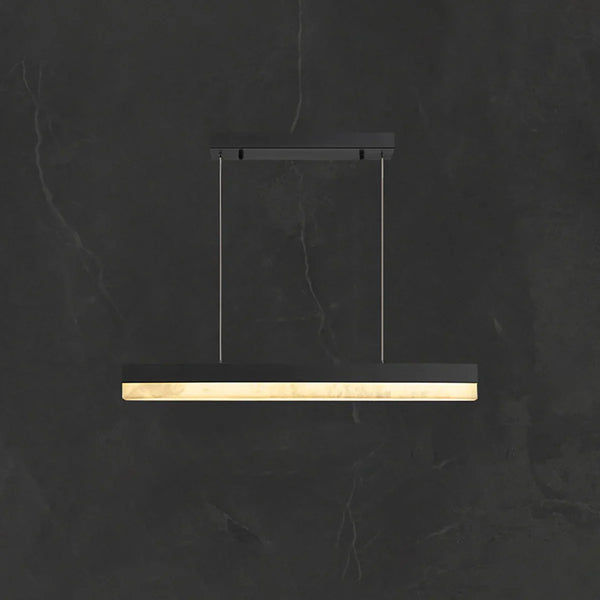Linear Rectangular Alabaster Pendant Light