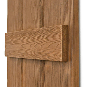 Faux Wood Board and Batten Exterior Shutters - Polyurethane - Set of 2