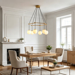 Miira Geometric Alabaster Chandelier